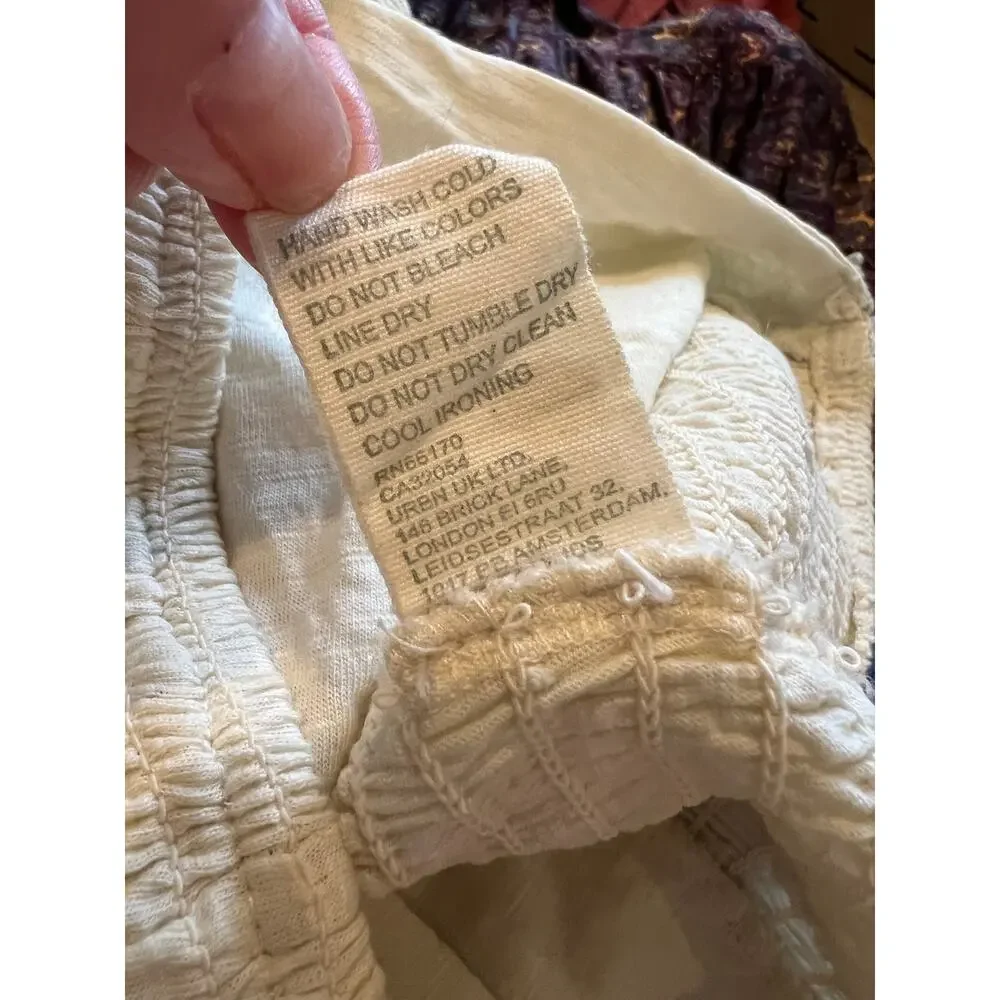 Anthropologie Forever that Girl Corset Style Puff Sleeve Top Botanical Print S